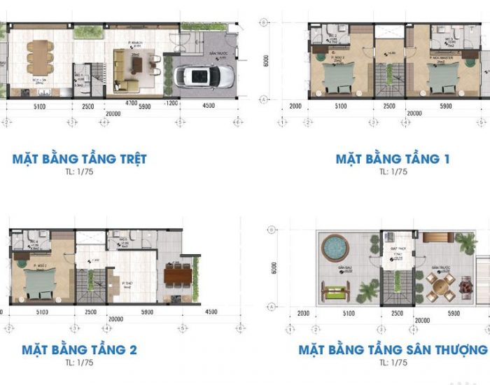 mat bang nha pho para grus cam ranh